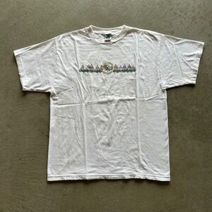 Vintage 90s Peace Frogs Shirt Size XL White Mountain Biking Outdoor Hiking